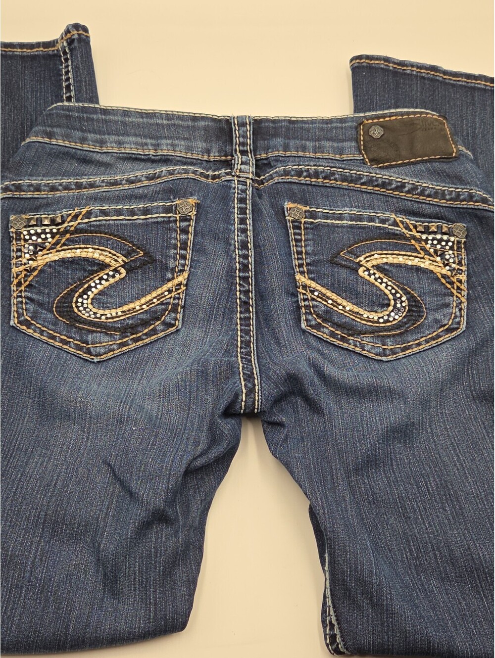 Silver Jeans Co Tuesday 6P Western Short Bootcut Cowgirl Dark Wash Jeans / Y2K